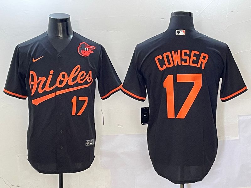 Men Baltimore Orioles #17 Cowser Black Game 2025 Nike MLB Jersey style 8->youth mlb jersey->Youth Jersey